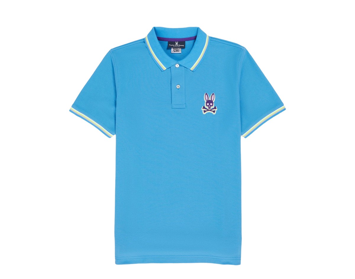 Psycho Bunny Hudson Bunny Logo Polo Cornflower Blue Men's Psycho Bunny Hudson Bunny Logo Polo Cornflower Blue Men's