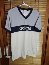 True Vintage 80s Adidas Single Stitch Trefoil Ringer Style Tee T Shirt Large