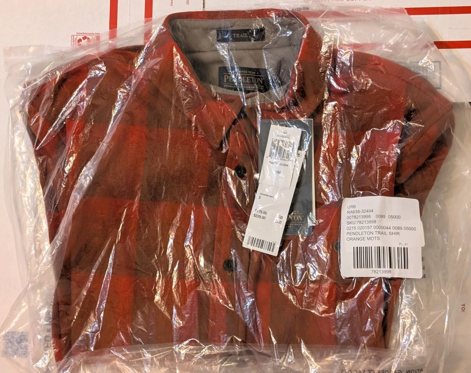 🔥RARE!🔥 $175 Pendleton VIRGIN WOOL Plaid Elbow Patch Trail Shirt Mens Small 🔥