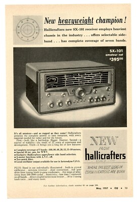 NOS/NEUF DANS SA BOÎTE - Hallicrafters S38C/D RCA Tubes 12SA7