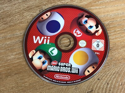 Super Mario Bros Wii nur Disc *verkratzt - Disc muss erneuert werden*