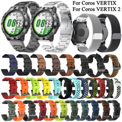 Quick Fit Band For Coros VERTIX/VERTIX 2 Stainless Steel Leather Watch Strap