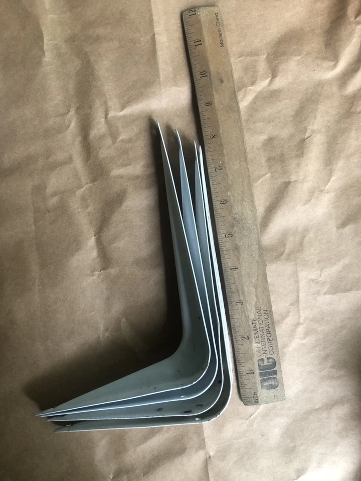 4x Soportes de estantería de esquina de pared de metal de 6" X 8" 4 piezas 6 pulgadas x 8 pulgadas Foto 2 de 3