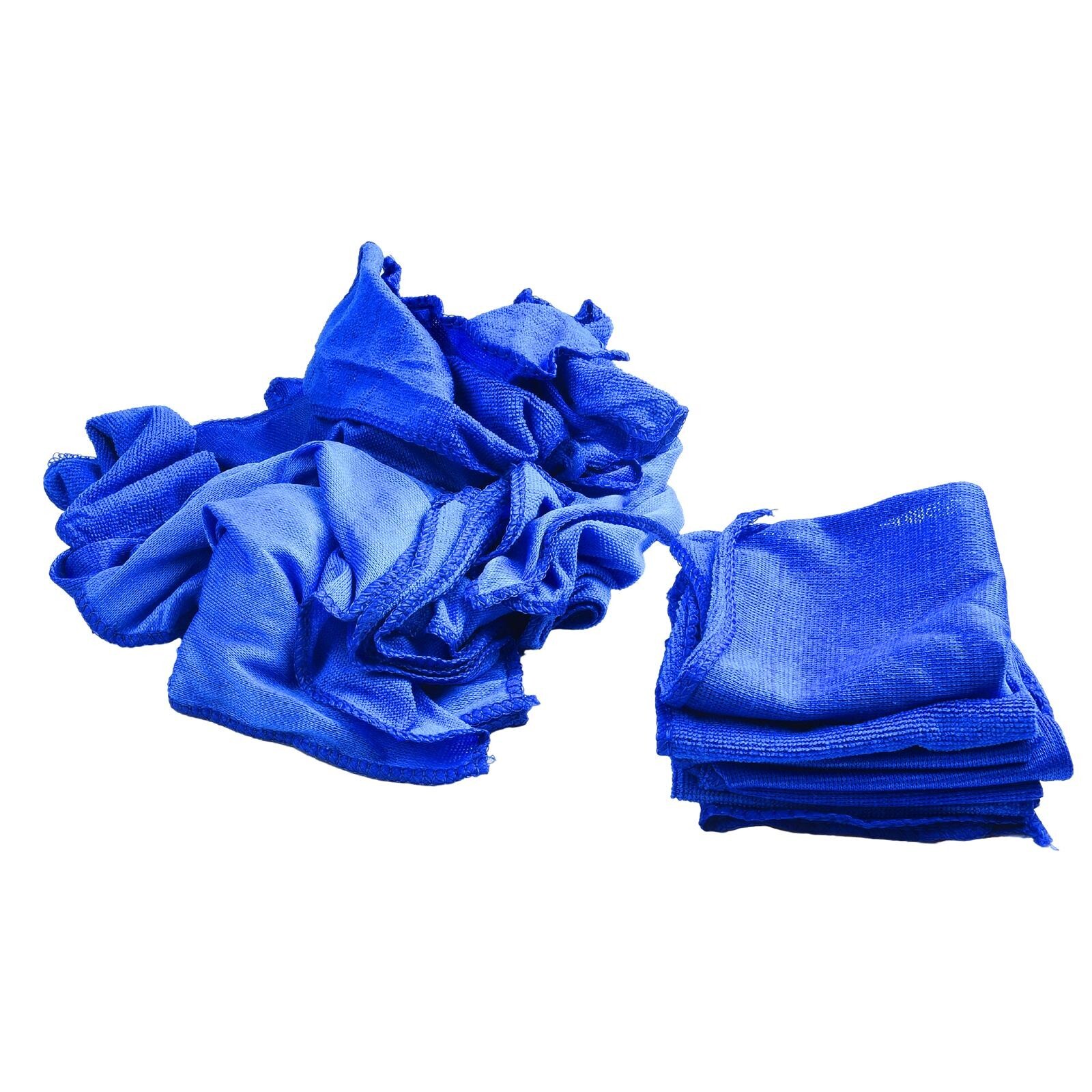 Heavy Duty Microfiber Cleaning Rags 30*30cm Blue Towels for Car Home