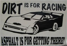 DIRT LATE MODEL DECAL for RACE BOX, TOOLBOX,or WINDOWS- in White or Black 