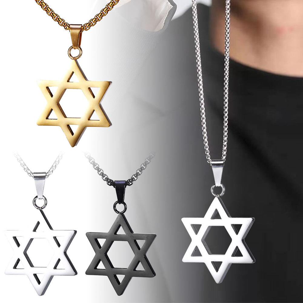 Star of David Pendant Necklace Jewish Gift for Hanukkah GN-image