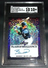 (#18/25) SGC 10 10 Autograph Rc Bobby Witt Jr Auto 2019 Leaf Flash Rookie Signed