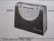 EMERSON 575 PORTABLE RADIO PHOTOFACT
