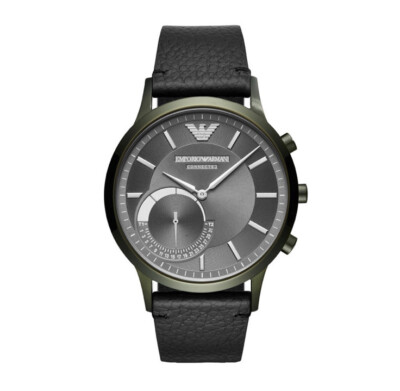 Emporio Armani Connected Renato 43mm Hybrid Smartwatch Edelstahl Leder