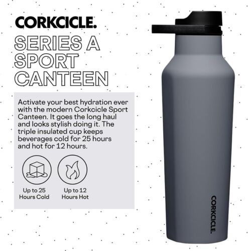 Stylish 20 oz Stainless Steel Water Bottle - Hot & Cold Beverage Tumbler - Picture 4 of 11