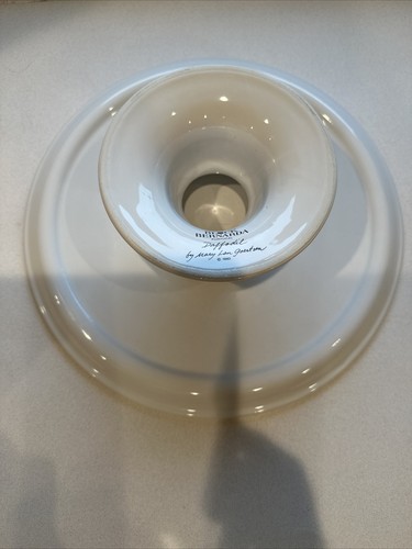 BLOCK BERNARDA DAFFODIL 1983 MARY LOU GOERTZEN 12.5" PEDESTAL FOOTED CAKE PLATE - Picture 8 of 8
