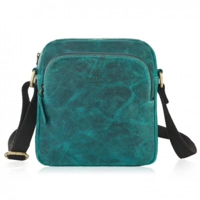 VINTAGE LEDER UMHÄNGETASCHE PAOLO PERUZZI T-63-GR