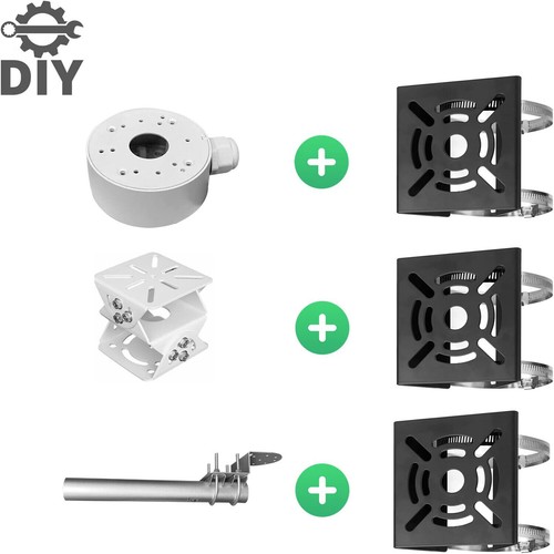 Universal Vertical Pole Mount Camera Bracket Wall Mounting Bracket for CCTV - Picture 8 of 11