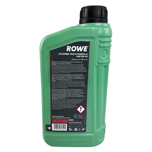 9L Rowe SUNSPEED MULTI FORMULA SAE 5W-40 BMW Longlife-04 MB 229.31/229.51 - Bild 5 von 5