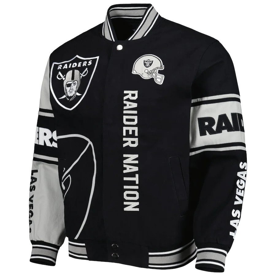 Las Vegas Raiders JH Design Cotton Twill Full Snap Jacket