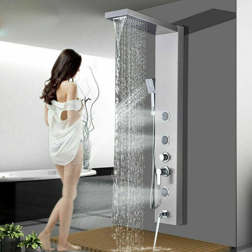 Edelstahl Duschpaneel Duscharmatur Regendusche Massage Duschsäule mit Brause - Picture 170 of 177