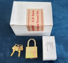 Vtg Box of 12 Hardened Steel U.S. Padlocks  American Lock 5200 Military USA Made