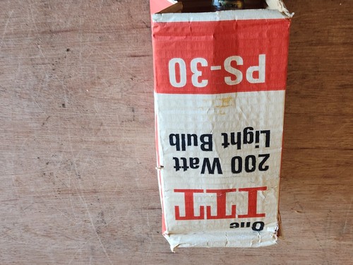 ITT 200 Watt Light Bulb PS-30 Standard NOS Vintage USA Large Frosted - Picture 10 of 24