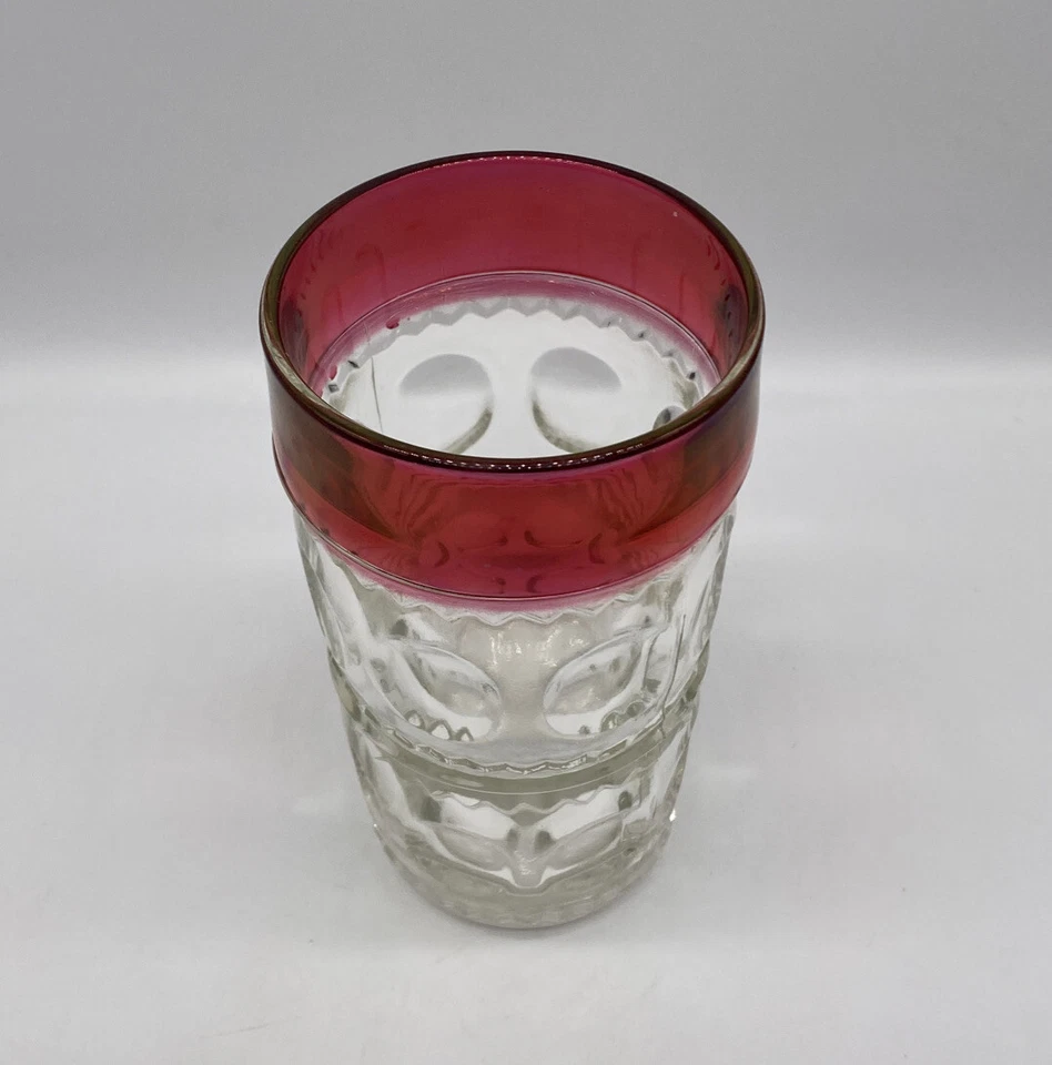 Vintage Tiffin Kings Crown Ruby Tumbler Drinking Glass - Image 3 of 4