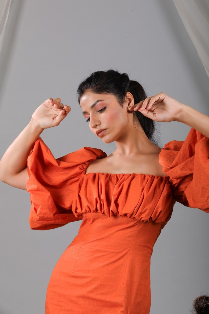sismetry【orange】 back ribbon puff dress Jovani 08255 Ivory Orange Sequin Floral Sheath Formal Dress