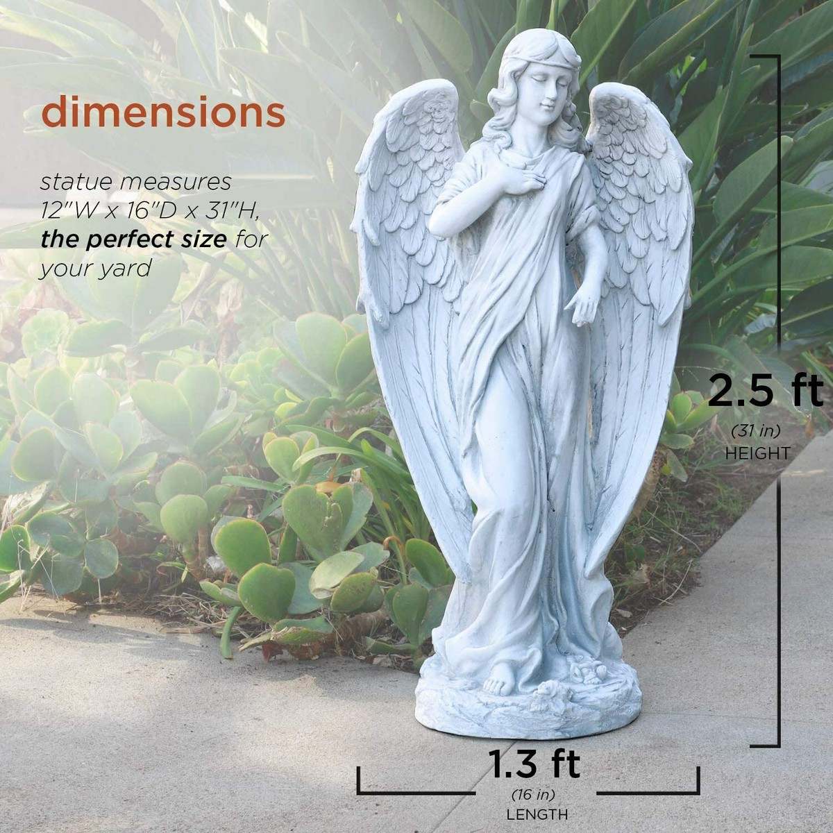 … White Angel … Alpine QFC104 31 In. Angel Statue for sale online | eBay