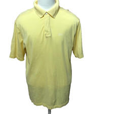 Tommy Bahama Relaxed Fit Men's Size L Yellow Cotton Short Sleeve Polo Shirt