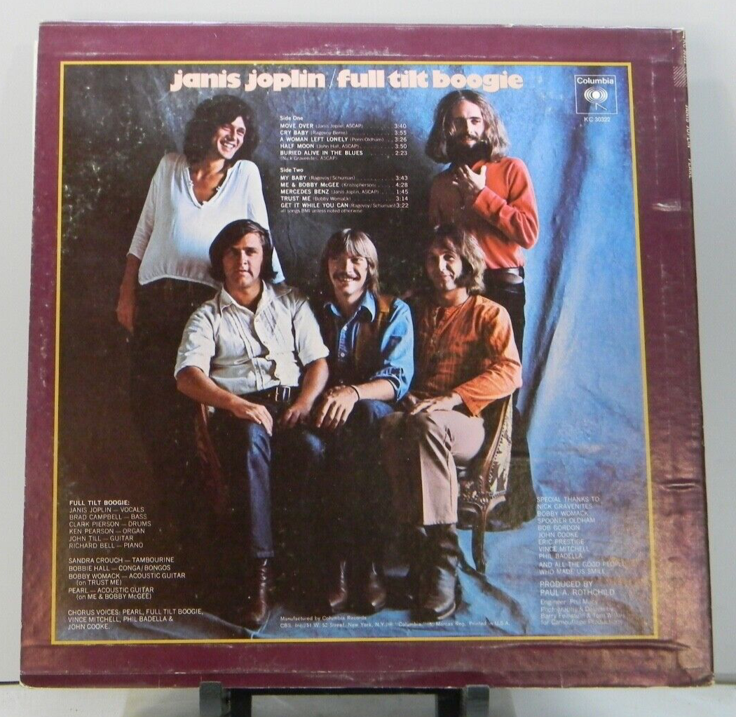 Janis Joplin - Pearl - 1971 Columbia Records - KC 30322 Stereo LP Janis Joplin - Pearl - 1971 Columbia Records - KC 30322 Stereo LP
