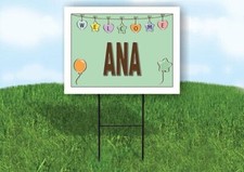 ANA WELCOME BABY GREEN 18 in x 24 in Yard Sign Road Sign with Stand
