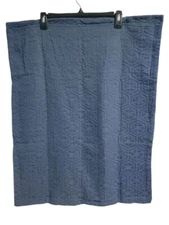 Lucky Brand Pillow Sham Set Blue Standard Pillow Cover 29" X 23" Textured Cotton
