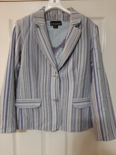 Dialogue Jacket & Camisole Size: L Blue Lilac 2 Piece Fully Lined Outfit