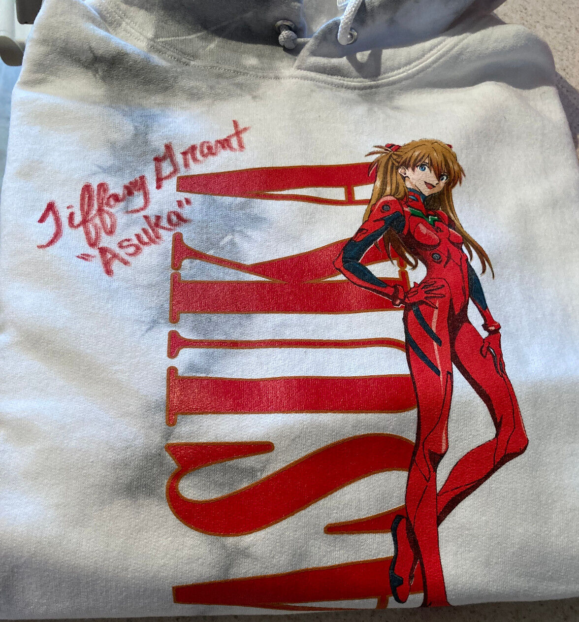 Evangelion 2X Asuka Langley Sohryu Hoodie signed by TIFFANY GRANT/Asuka  VA-NEW! | eBay