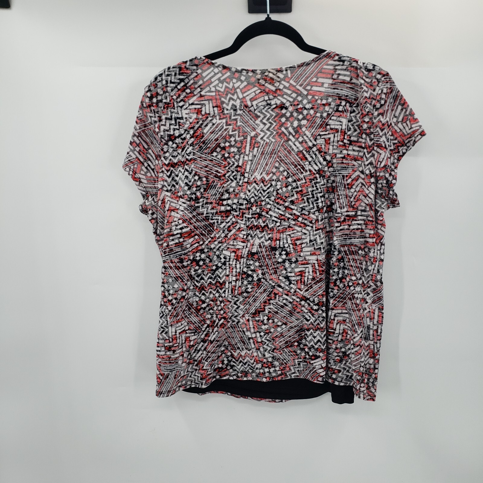 Ruby Rd. Large Geometric Print Knit Top Womens Be… - image 4