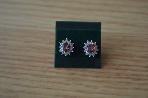Ohrringe 1,40 kt Tansanischer Rouge Granat/Zirkon Rhodium über Sterlingsilber - Bild 8 von 9