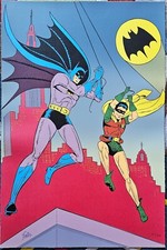 Bob Kane Batman and Robin DC 1989 Hand Signed Limited Edition Lithograph art COA