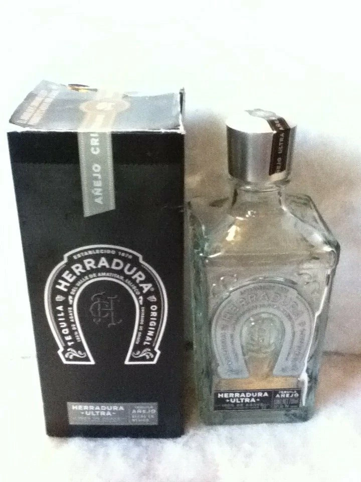 Herradura Ultra Tequila Anejo Cristalino Empty Bottle
