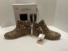 Lily and Dan Girls Leopard Print Boots - Size 6 New
