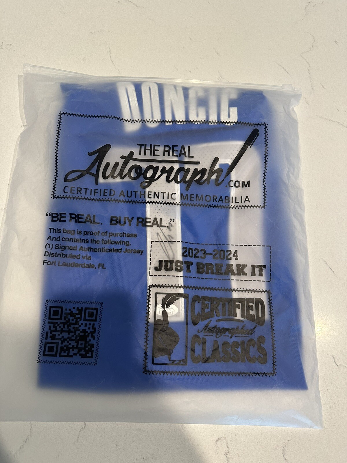 LUKA DONCIC Autographed Signed Dallas Mavericks 5 Miles JERSEY JSA STICKERED 