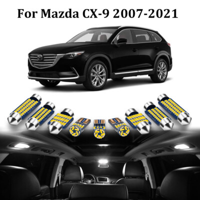 11x White LED Interior Lighting Bulbs Package Kit For Mazda CX9 CX-9 2007-2021