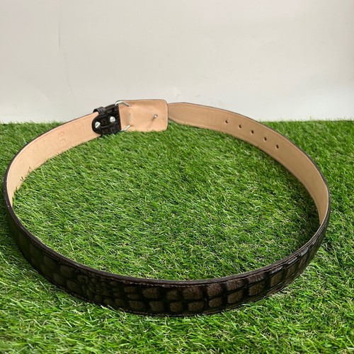 Men's Leather Caiman Belly Print Cowboy Belt Cinto de Hombre Impreza Caiman Coco - Picture 5 of 23