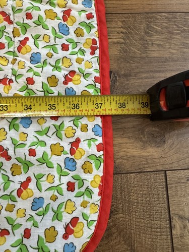 Vintage Sears Winnie the Pooh Baby Quilt Blanket Wall Hanging Quilted Red Bees - Picture 8 of 8