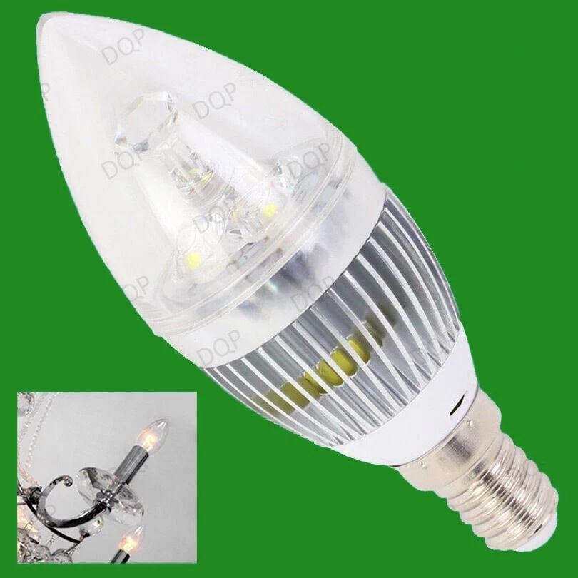 2x 3W LED Ultra Energiesparend Klar Kerze Glühbirnen, E14, Ses Lampe, 85-265V - Bild 1 von 1