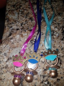 12 Prince Pacifier Necklace Baby Shower Favors Prize Games Prince