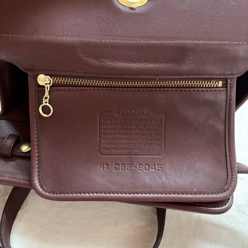 Vintage alte Coach Geometrische Rolltasche braun Handtasche Schultertasche aus Japan selten - Bild 11 von 11