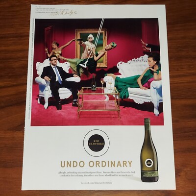 KIM CRAWFORD WINES PRINT AD MAGAZINE ADVERTISEMENT MARLBOROUGH SAUVIGNON BLANC