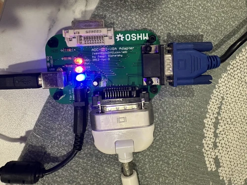 ADC-DVI-VGA Adapter PCB Tested Working Apple M7768 CRT ADC to VGA JasonDoesItAll