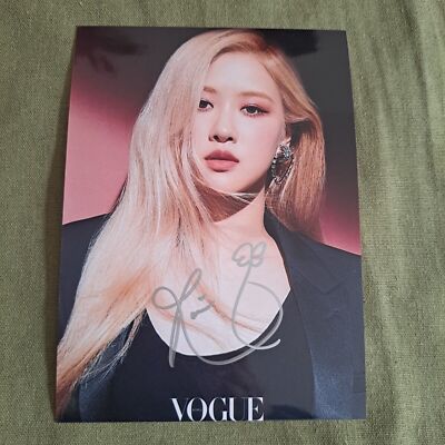 Blackpink ROSE Autographed Signed Photo 5*7 K-POP COLLECTION 2021