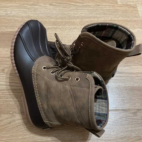 Womens Marley Lilly Winter Rain Boots Size 4 Rubber Duck Brown Waterproof - Picture 3 of 13
