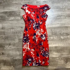 Liu.jo Mini Women's Red Floral Bodycon / Pencil Dress Size IT 42 / US Medium