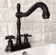 Black Oil Rubbed Brass Swivel Kitchen Tap Sink Faucet Vessel Mixer Tap Khg077