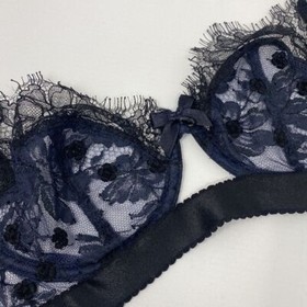 Agent Provocateur Macey Navy Black 32D/3 Set NWT $1,350 *SALE*